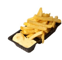   Middel friet mayonaise