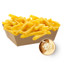 Franse friet satésaus + mayo + ui