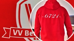 Hoodie rood vvB logo Volw. XS tot 3XL  kinderen 90-100 110-120 130-140 150-160