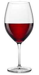 Rode wijn glas
